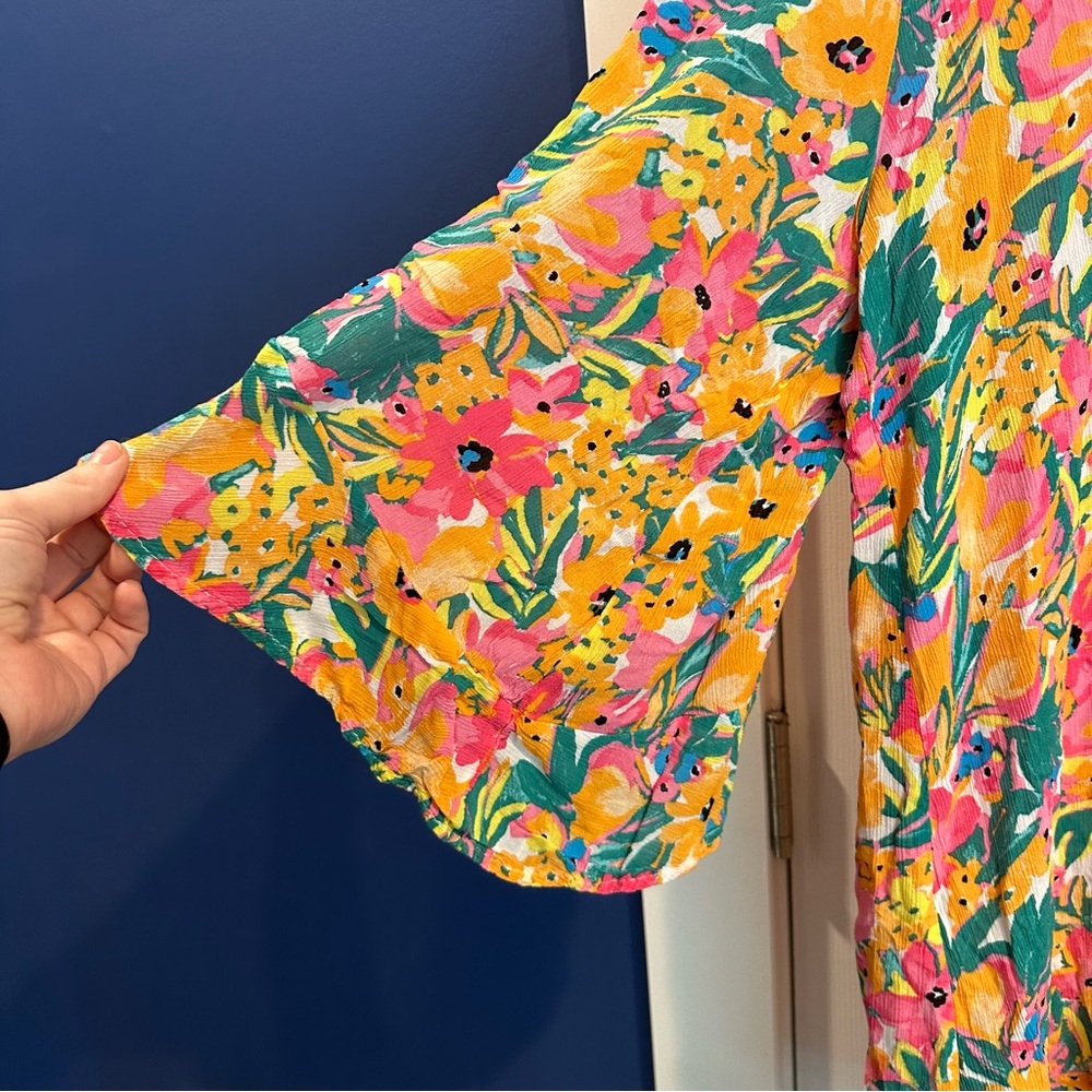 Anne Cole Floral Beach Coverup Tunic Top Size XL-XXL - Picture 3 of 5